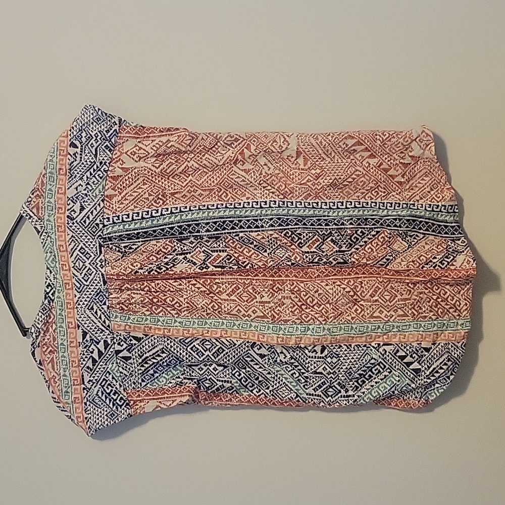 Multi Color Blouse With Shell Buttons - image 3